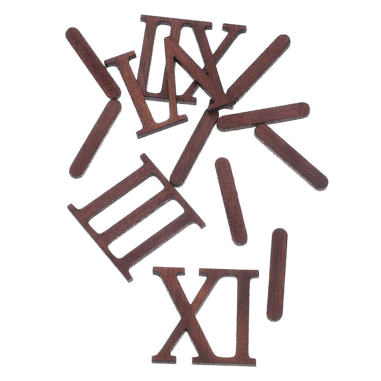 Wooden Clock Number Replacement Roman Numeral Clock Kit for DIY 4Sets