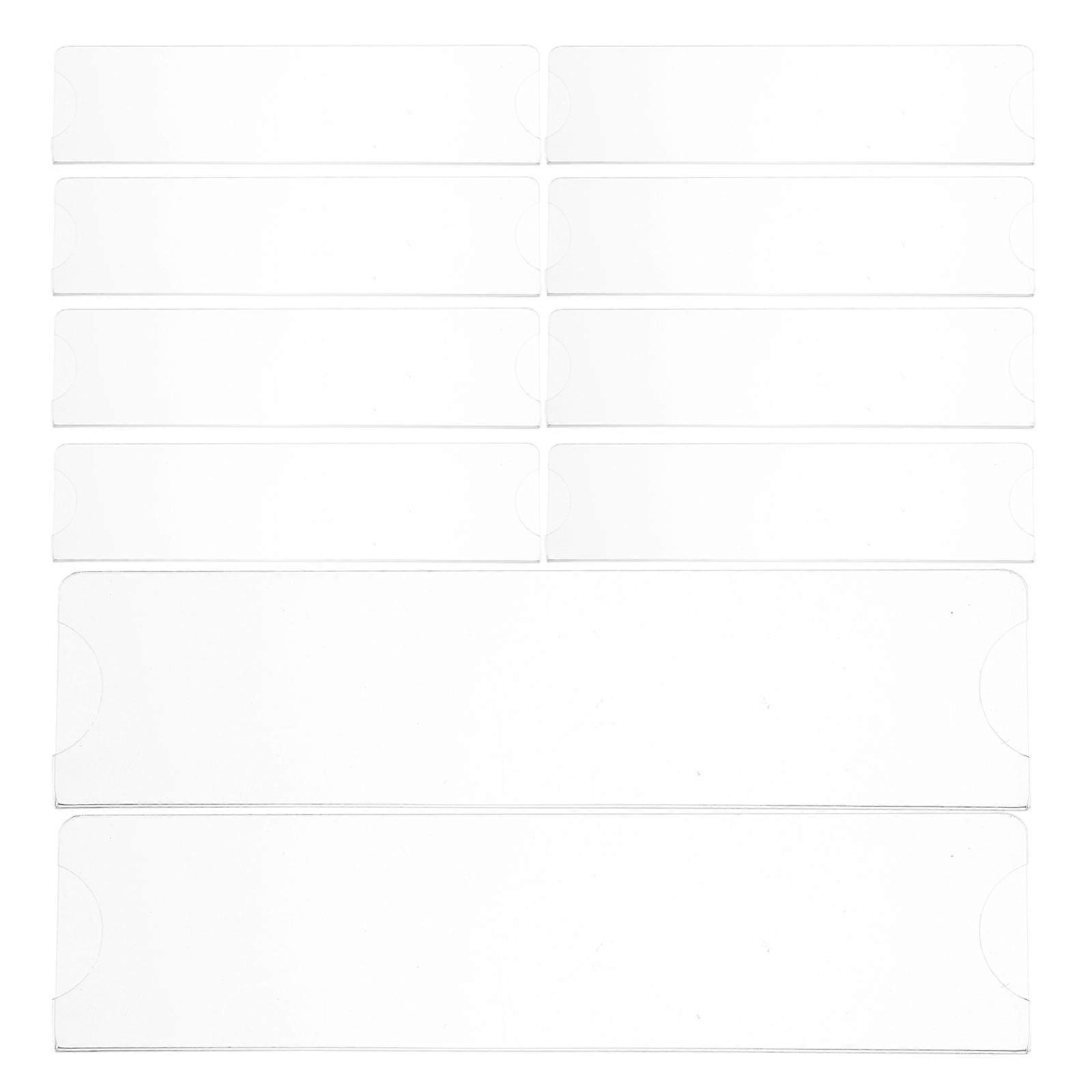 Office Use Transparent Acrylic Name Plate Holder with Adhesive 30Pcs