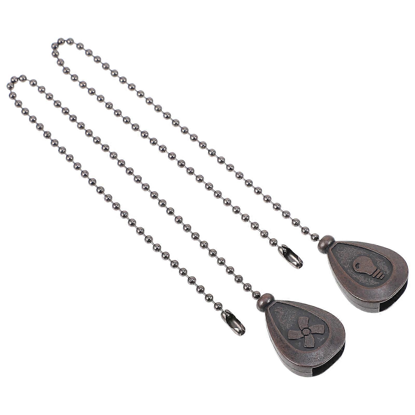 Ceiling Fan Pull Chain Retro Light Pendant for 2Pcs Home Decor
