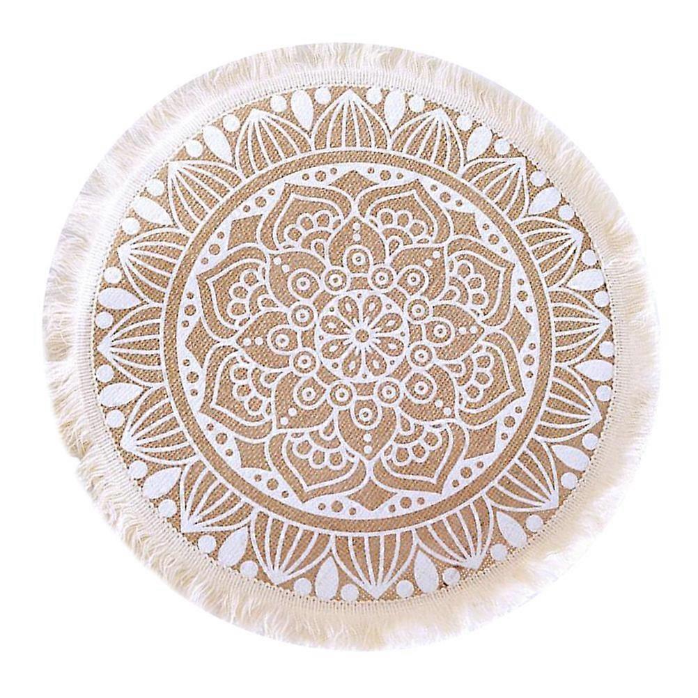 Tassels Cup Mat for Decoration 5Pcs Bohemian Macrame Coasters Set