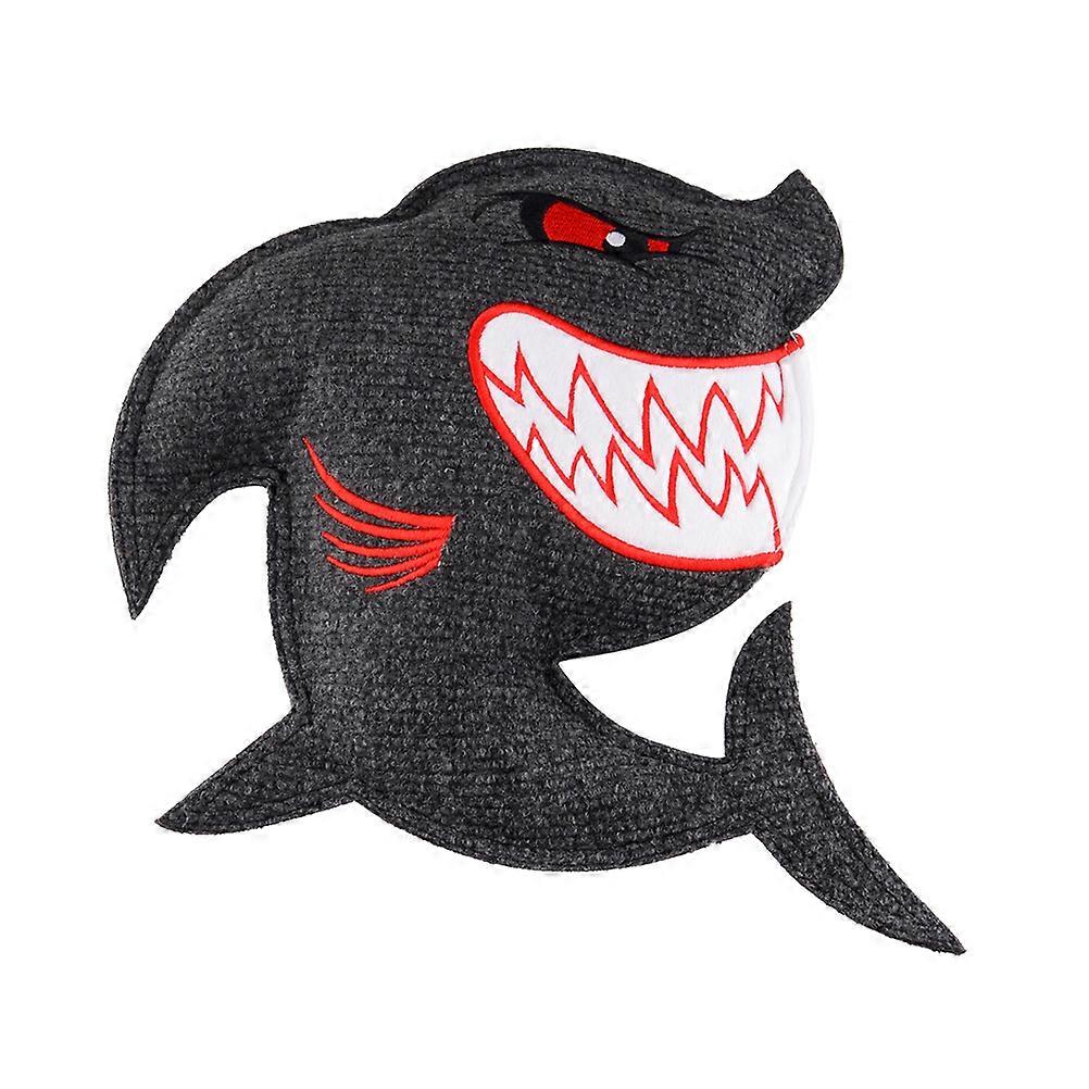 Pet Sound Toy Shark Chew Bite Toy for Playing 1Pcs Dark Grey Cotton