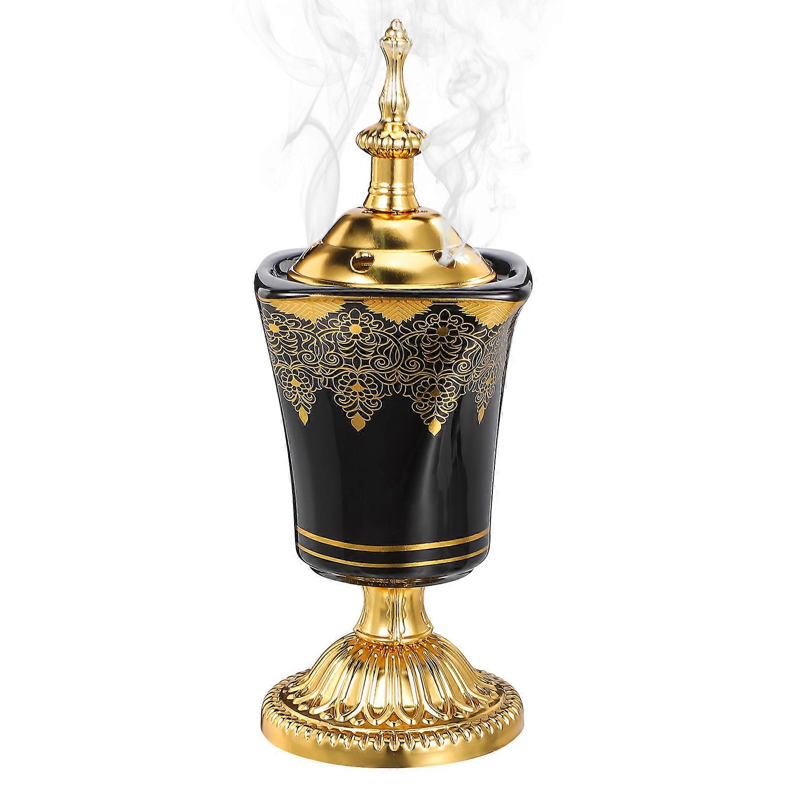 Black Electric Incense Burner for Decoration Plug-in 2Pcs Ceramic