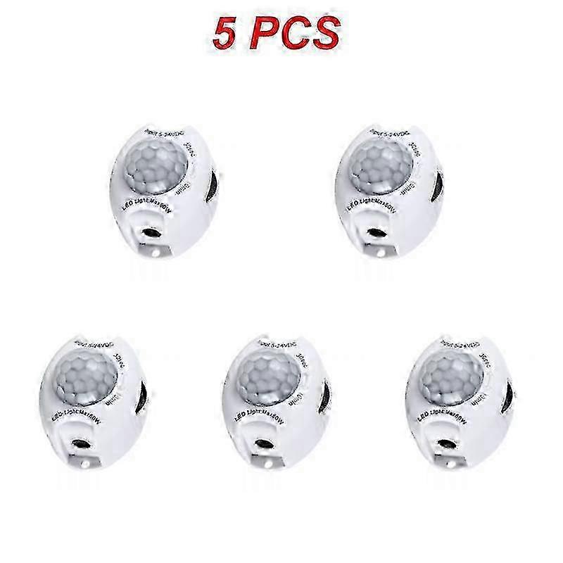 2-5pcs Motion Sensor DC 5V 12V Light Switch Movement Detector Activated Timer Automatic Pir Motion Sensor ON OFF for LED