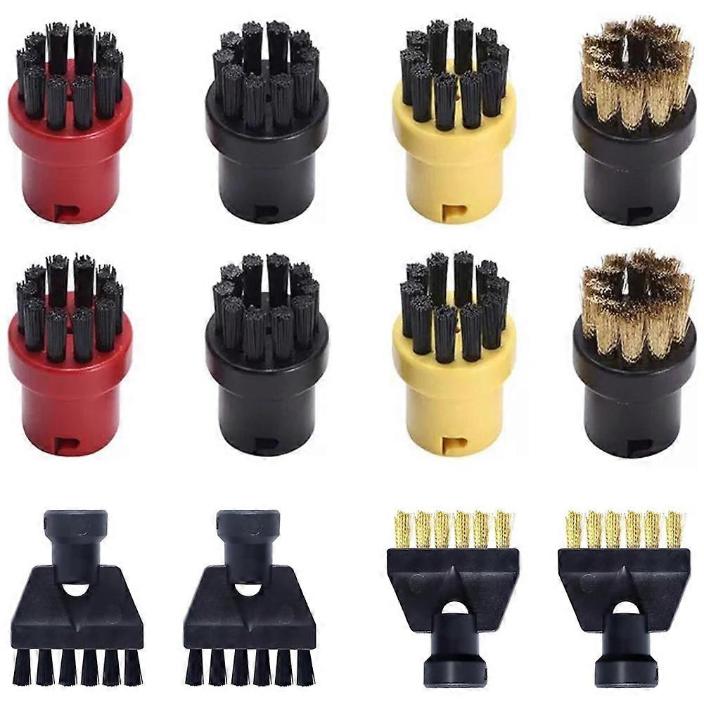 12Pcs Steam Round Brush Set Replacement Parts for Karcher SC1 SC2 SC3 SC4 SC5 SC7 CTK10 CTK20 Steam Cleaner Accessories