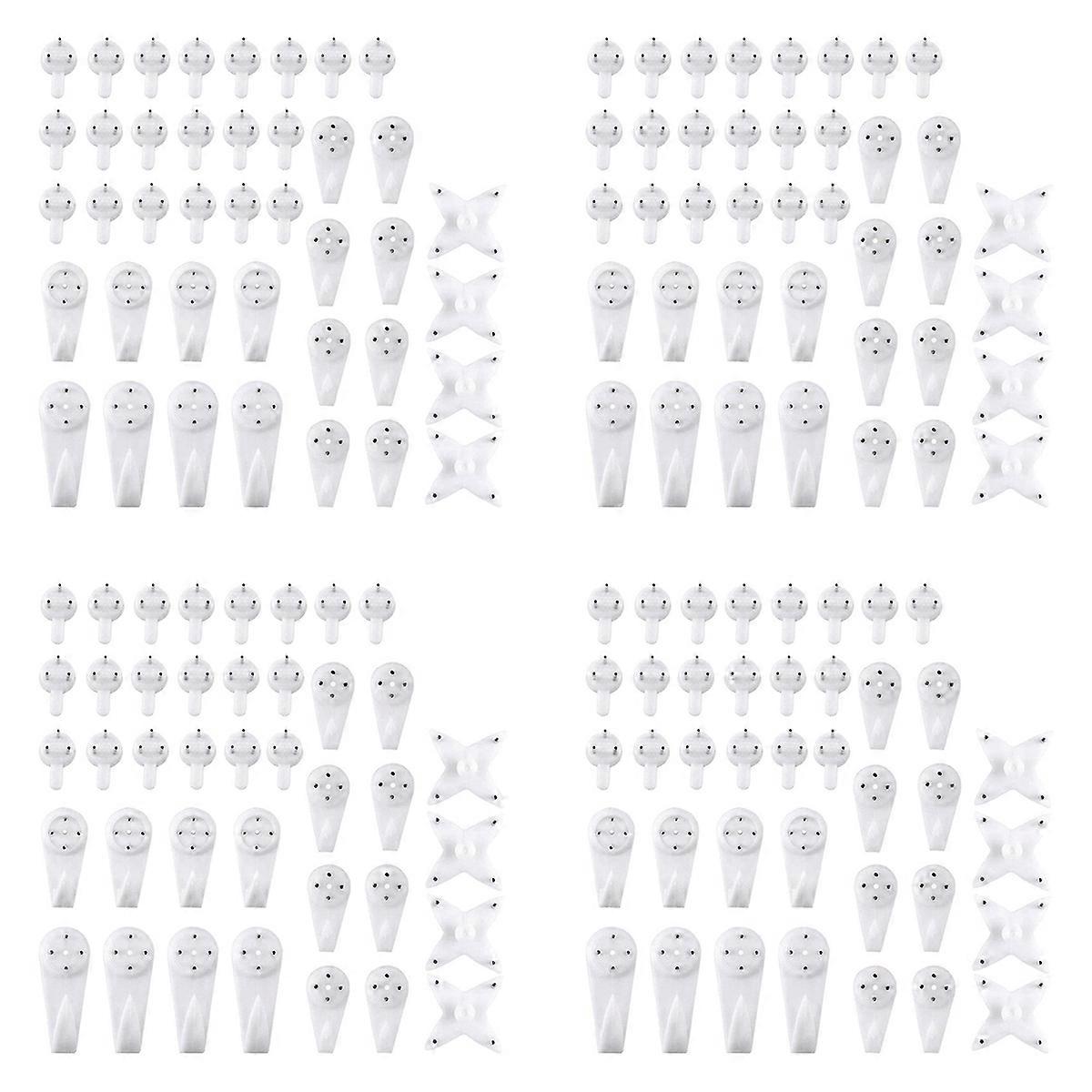 40Pcs Nail Screws Wall Hooks Picture Hangers