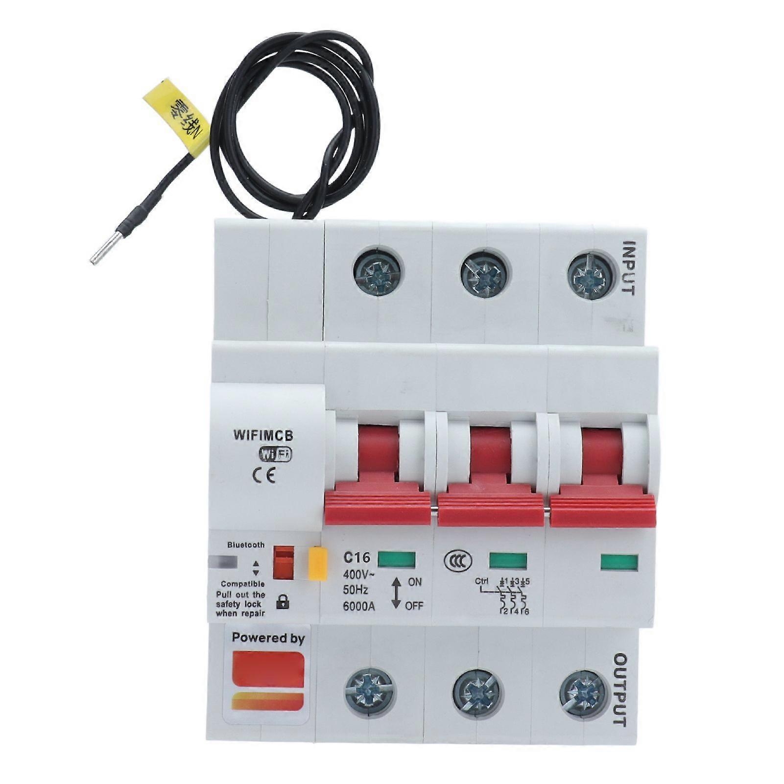 3P Smart Circuit Breaker WIFI Bluetooth Remote Control Leakage Protection Switch AC 400V16A