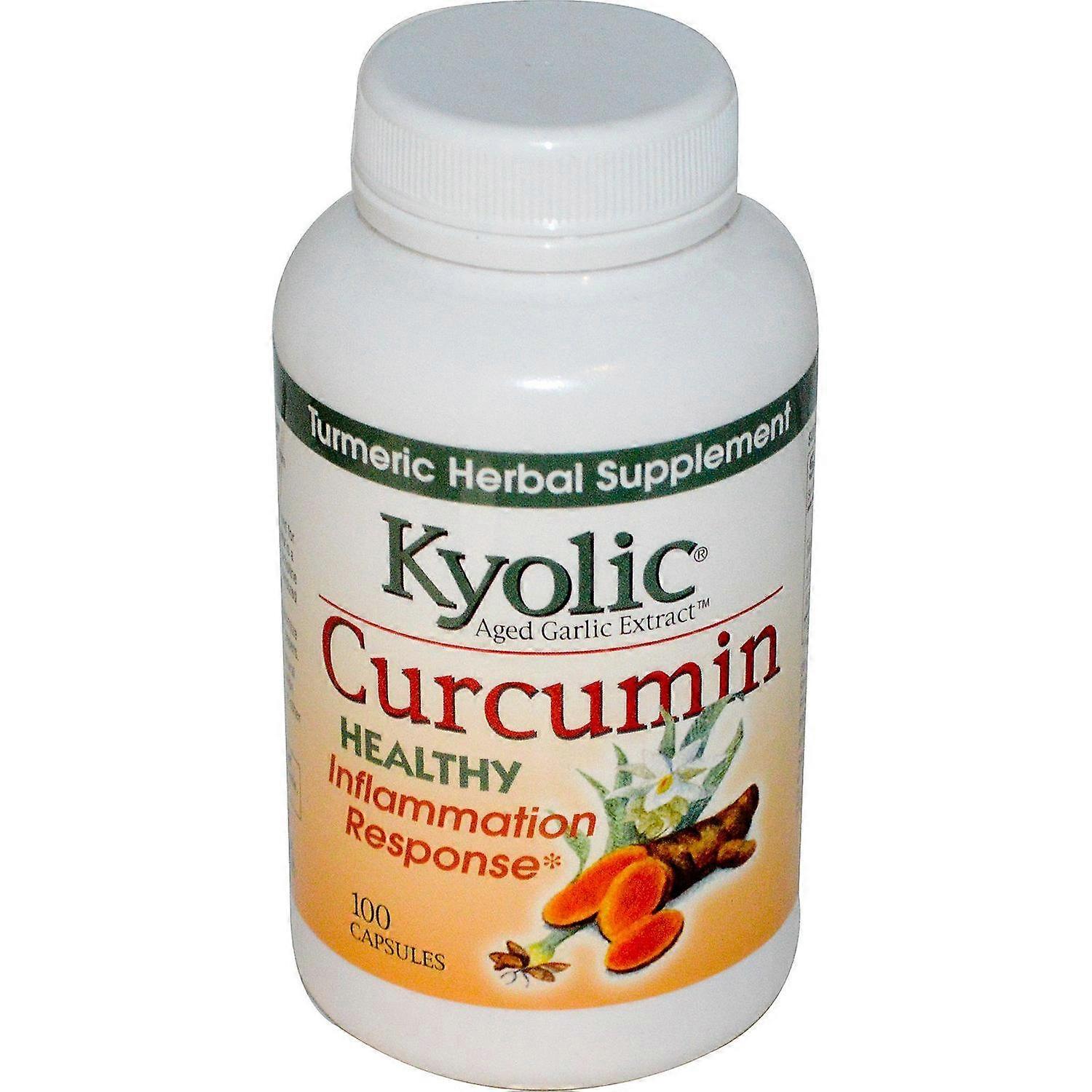 Kyolic, Aged Garlic Extract, Inflammation Response, Curcumin, 100 Capsules