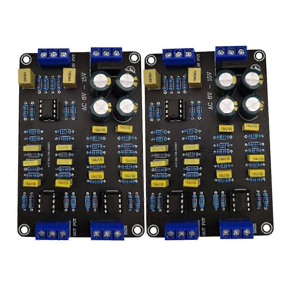 Filtro crossover attivo a 2 vie, divisore di frequenza per altoparlanti audio, alti e bassi, con pre-chip NE5532 per audio modificato