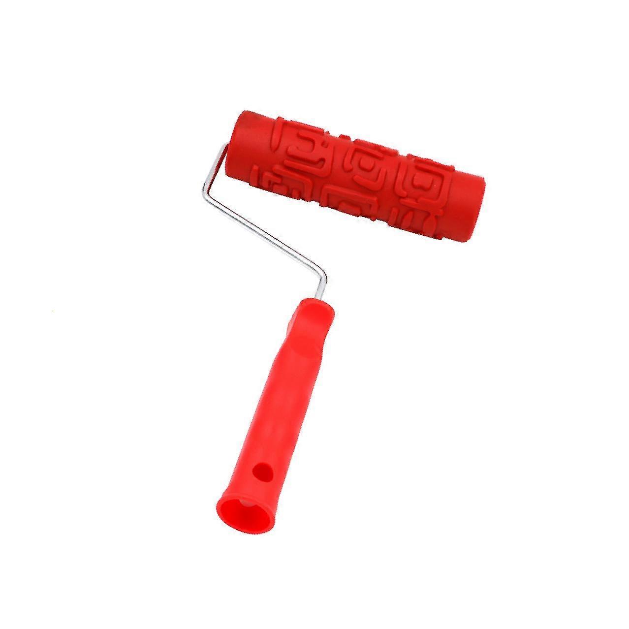 Stylish 7-Inch Assorted Embossed Pattern Painting Roller with Plastic Handle