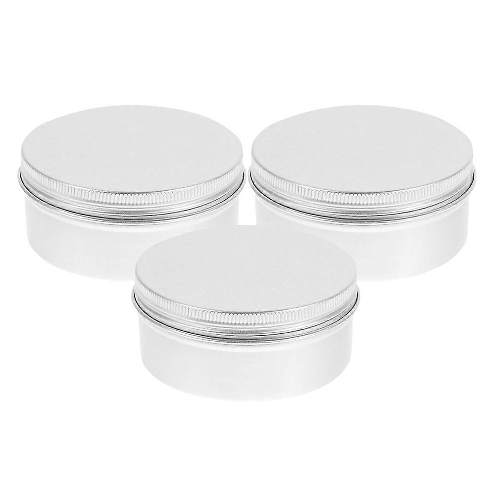 Round Empty Aluminum Boxes Storage Containers for Home 15Pcs Pack