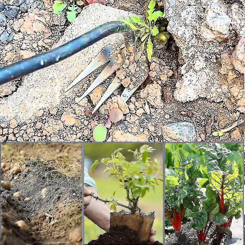 Garden Weeder Tool, Metal Weeding Artifact with 4 Teethes - Upgrade Uprooting and Dual Purpose Weeding Tool, Weeds Snatcher