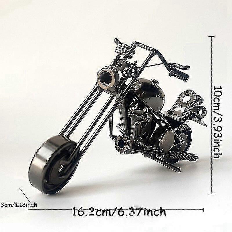 手作りの鉄のオートバイモデル鉄のオートバイの小道具レトロな家の装飾子供のおもちゃのおもちゃオートバイ
