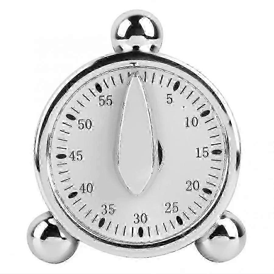 60 Minute Kitchen Timer, Mechanical Timer for Cooking, Baking, Visual Countdown Reminders, Alarm Clock, Stainless Steel Timer for Projects