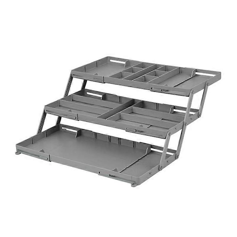 2/3 Foldable Drawer Organizer Multi Level Storage Tray Adjustable Divider Versatile Jewelry Cosmetics Drawer Organizer