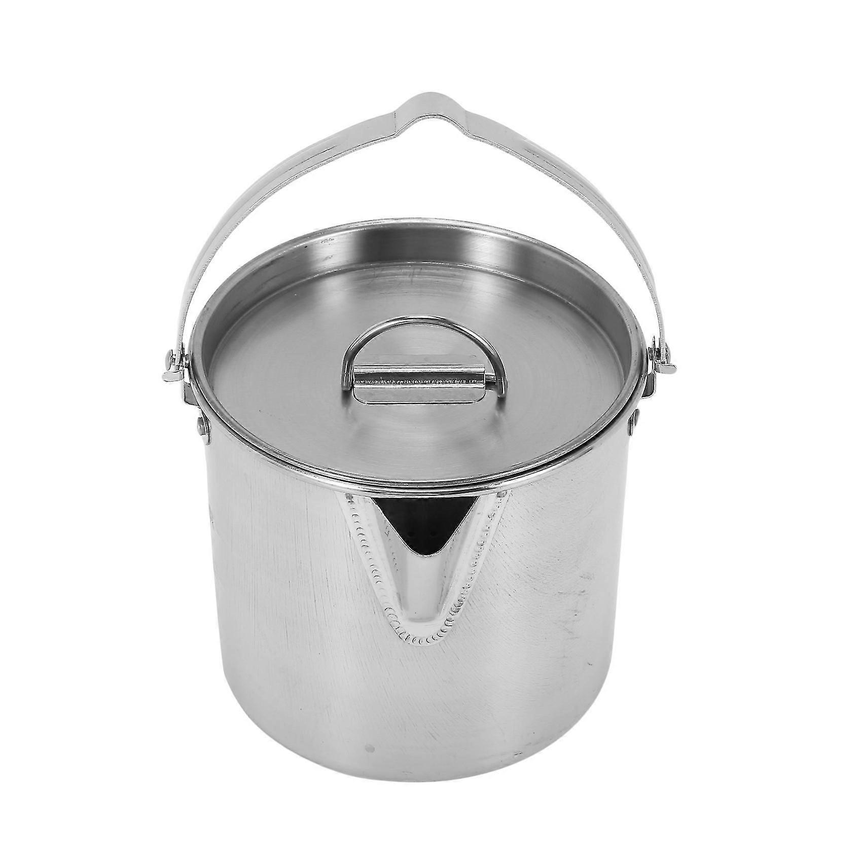 屋外のキャンプのケトルのステンレス鋼の調理の釜1.2l比企のための軽量の密集したキャンプの鍋