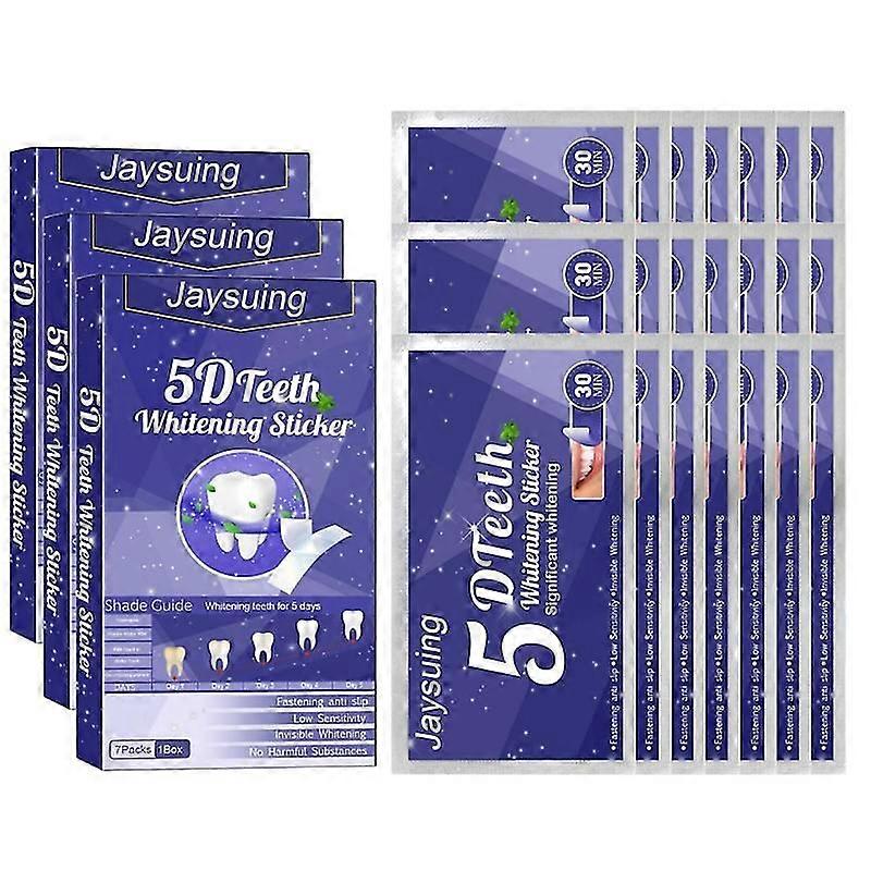 21Pcs Teeth Whitening Strips Advanced 3D Whitening Home Strips