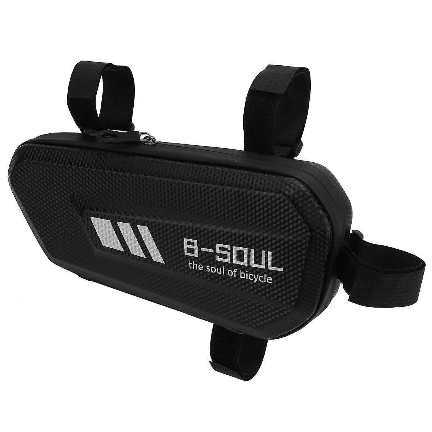 Motorcycle Saddlebag Hard Shell Side Hanging Bag PU Leather for Left Rack Frame Black