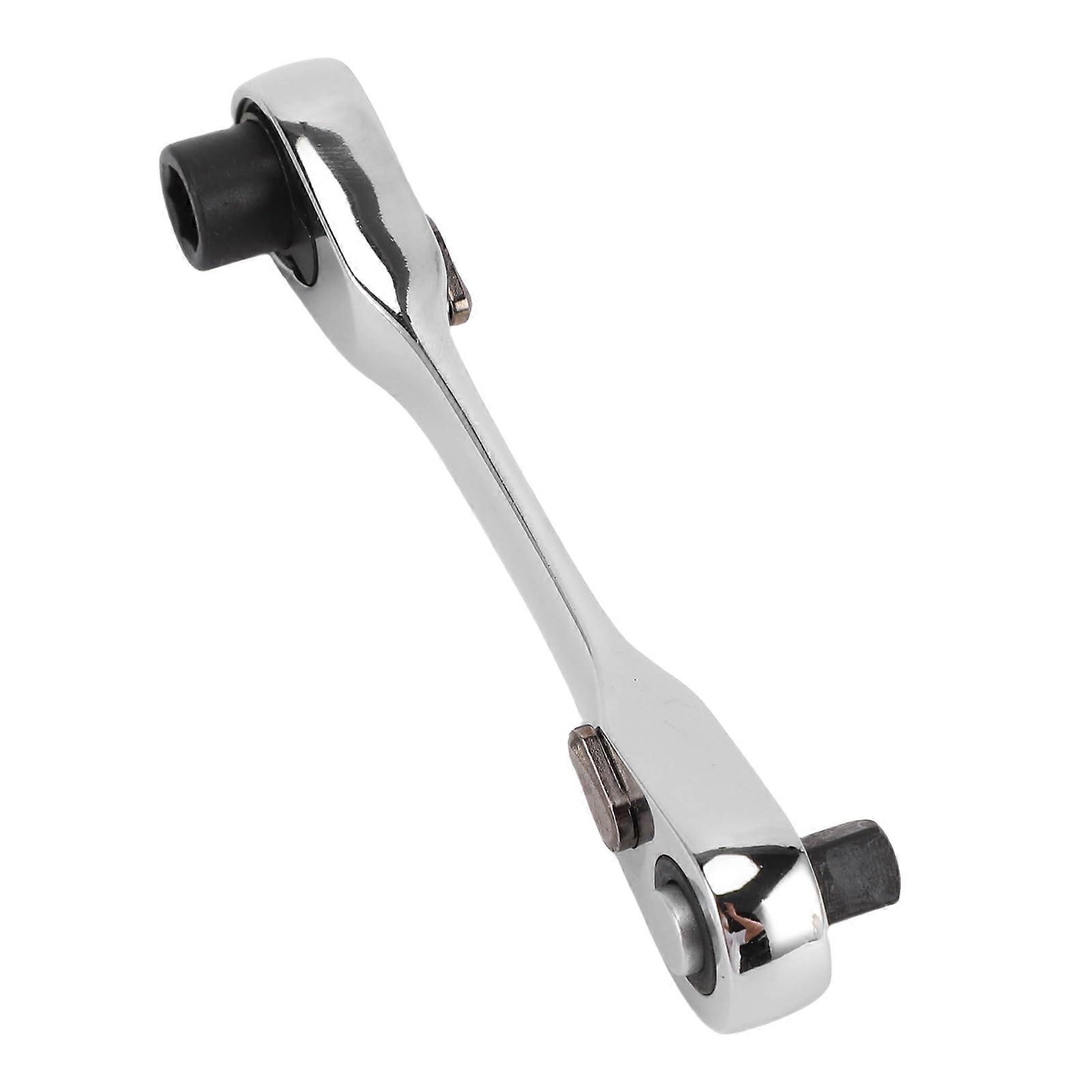 Mini Ratchet Wrench 72Tooth Drive Socket Screwdriver Bit DualHead Rotator Tool Confined Spaces WearResistant CrV