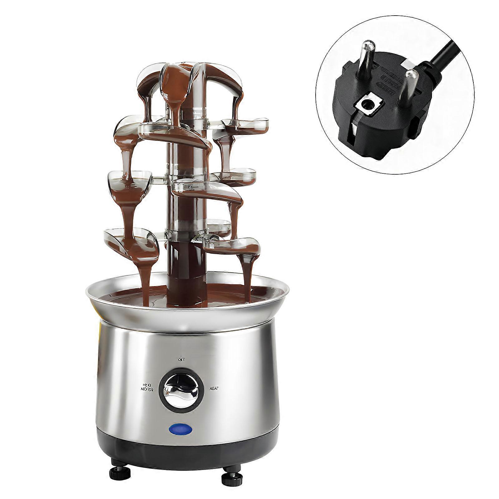 Multipurpose Chocolate Fountain Maker 4 Layer Electric Chocolate Fondue Fountain for Candy Melting And Cheese Dipping Multicolor