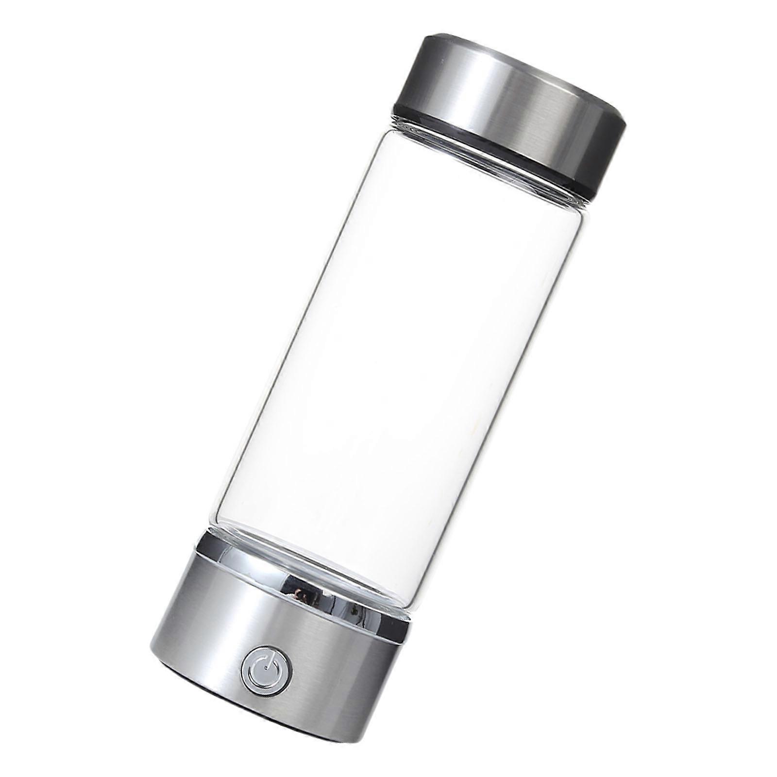 USB Rechargeable Hydrogens Generator Cup 420ml Easy To Use and Portable Water Ionizer Practical Travel Water Bottle  silver