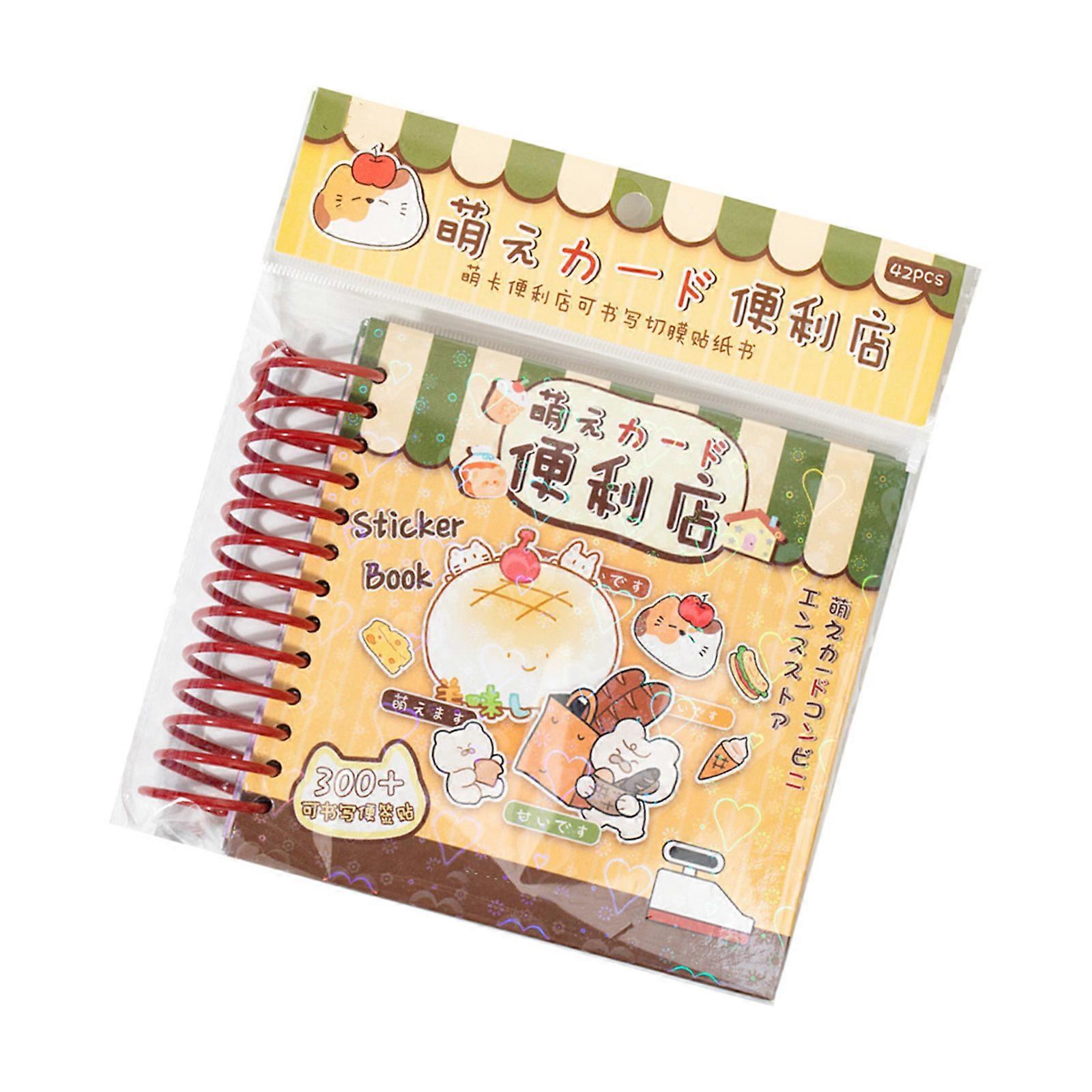 Writable Die Cut Decorative Sticker Twin Wire Binding Adhesive Note Paper for Journal Planner Scrapbooking Note Taking Multicolor