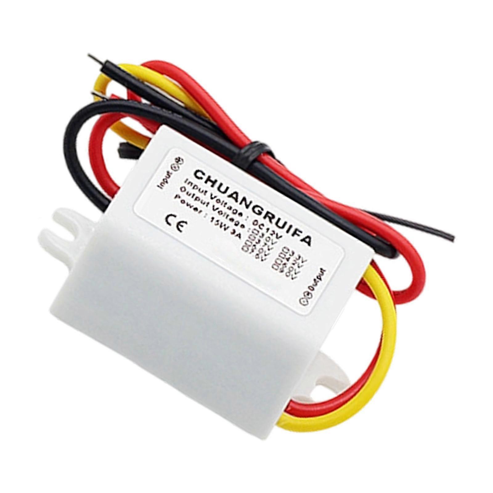 15W Converter 12V To 5V 3A Power Regulator Space Saving Module for Car Devices Home Automation Systems Multicolor