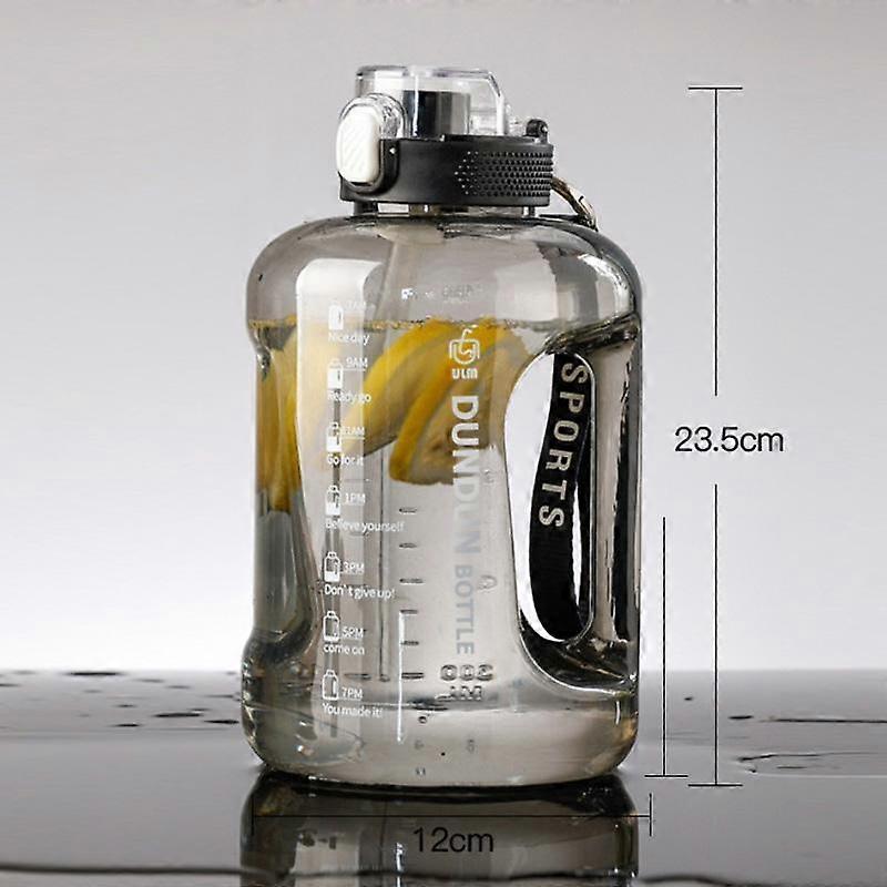 ULM Large Capacity Dundun Fitness Water Bottle – Tritan Material, Heat-Resistant, Leakproof, One-Hand Push-Button Lid, Smooth Straw Flow, Du