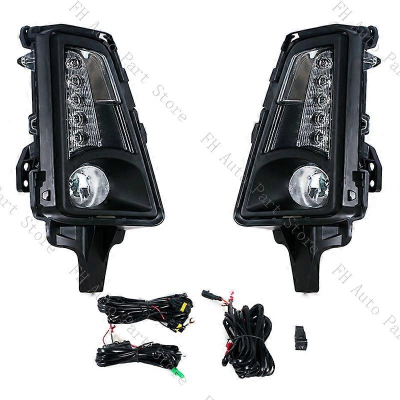 1Set For Toyota Hiace Commuter 2019 2020 2021 Car Front Bumper Fog Lamp Daytime Running Drive Light Foglight LED Halogen