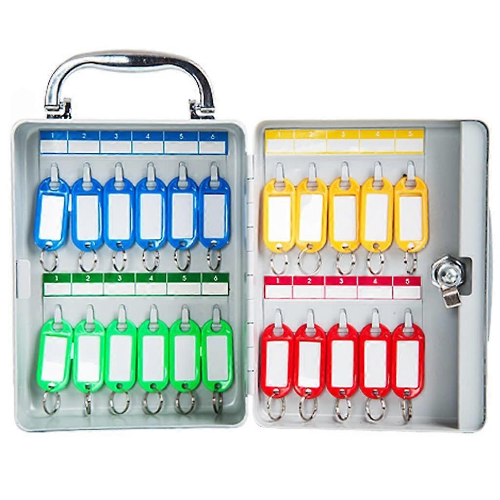 Key Cabinet Wall Mount Key Box for Commercial Use, 22Key Capacity, Easy Install with Handle and Labels