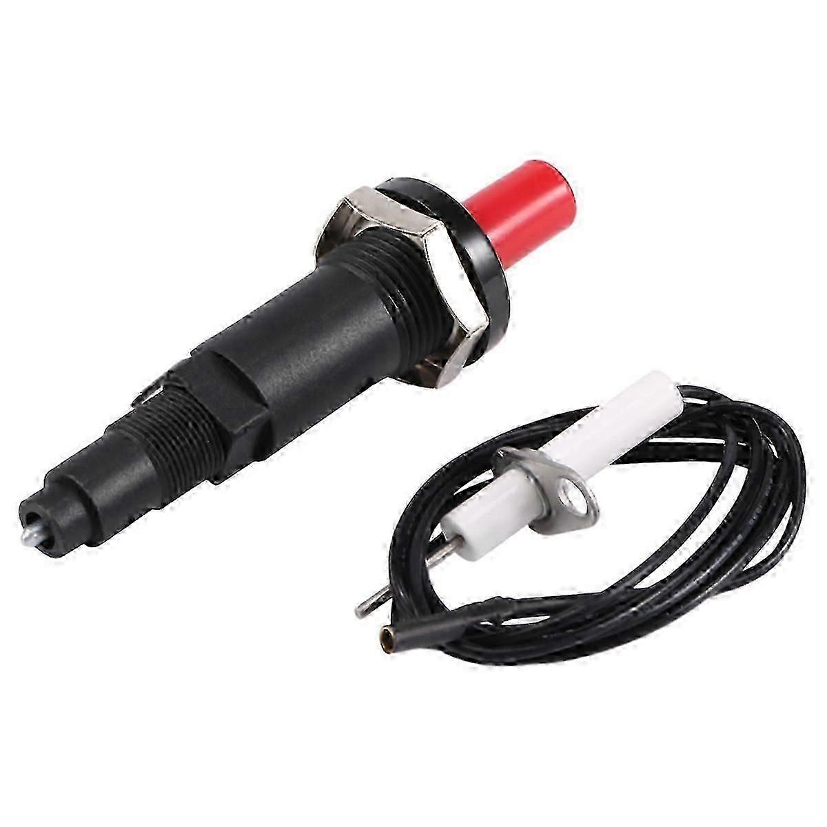 Gas Ignition Kit with 1000mm Spark Cable & Push Button Switch for Fireplace Grill Stove