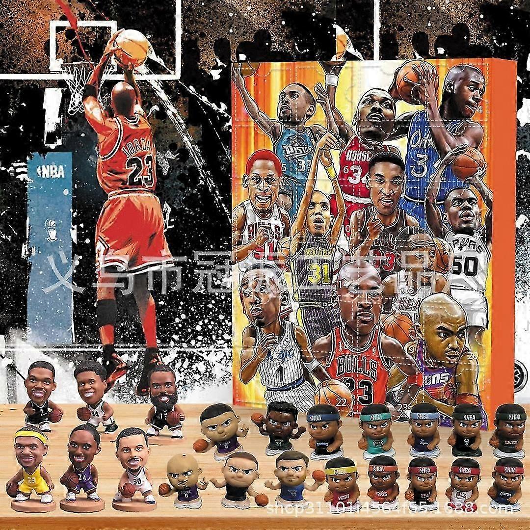 NBA 2024 Christmas Countdown Advent Calendar 24 Days -Figure Blind Box Gift