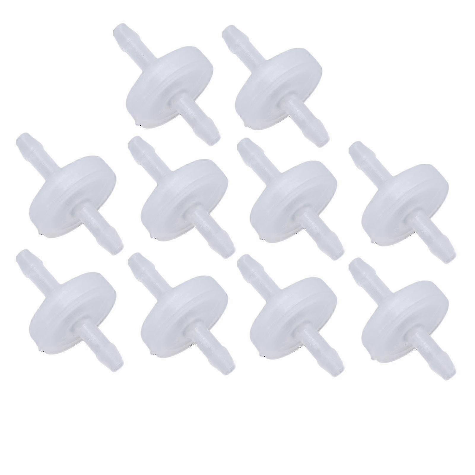 10PCS Barb Check Valve PP Plastic Ozone Resistant Diaphragm Single Way Water Stop Valve 3mm Translucent