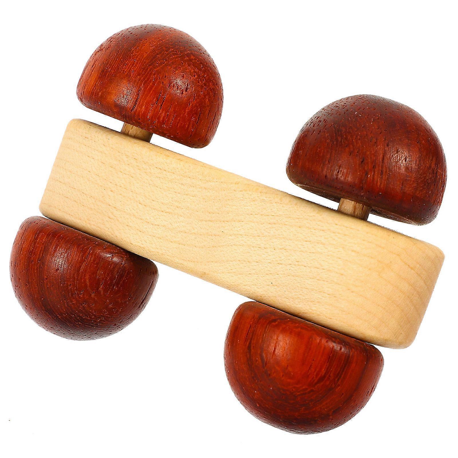 Wooden Car Toy for Kids with Handheld Push Function
