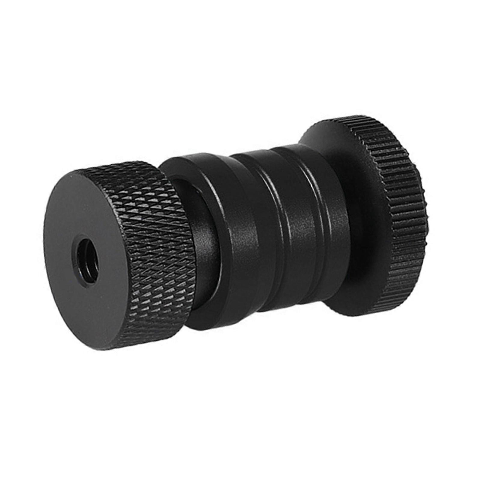 Hafif Küçük Tripodlar için Topuz Başlığı 1/4" Montaj Vidası Alüminyum Alaşımlı Tripod Topucu Montajı Fotoğrafçılık Temel Siyah