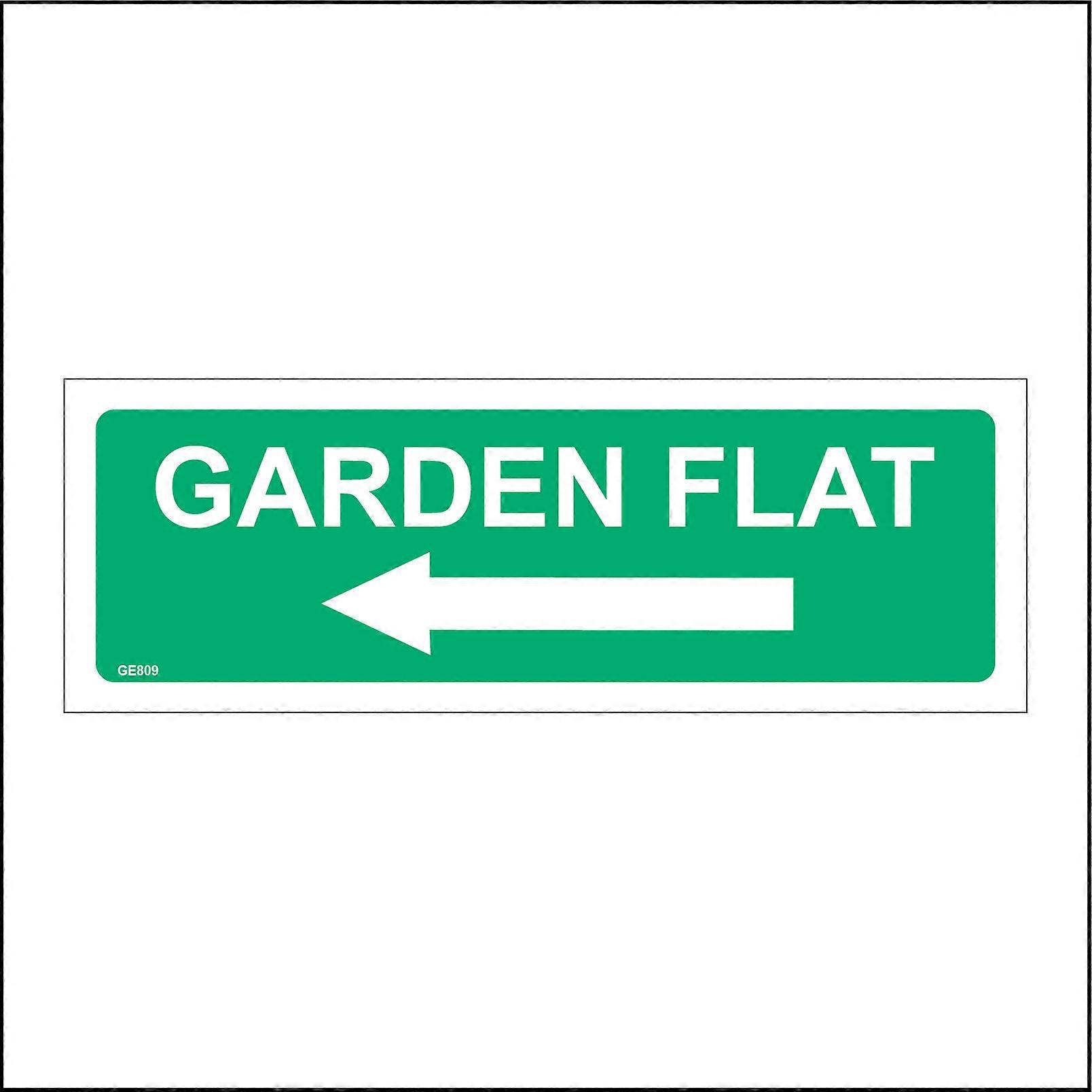 GE809 Garden Flat Left Arrow Sign with Left Arrow