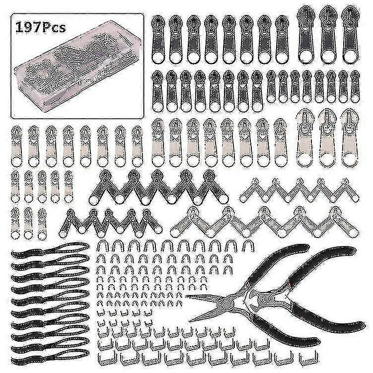 Zipper Repair Kit With Replacement Zippers-FG