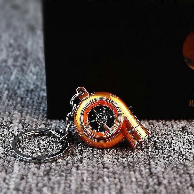 Elektrisk Mini Turbo Turbolader Nøglering Spinning Turbine nøglering Vedhæng