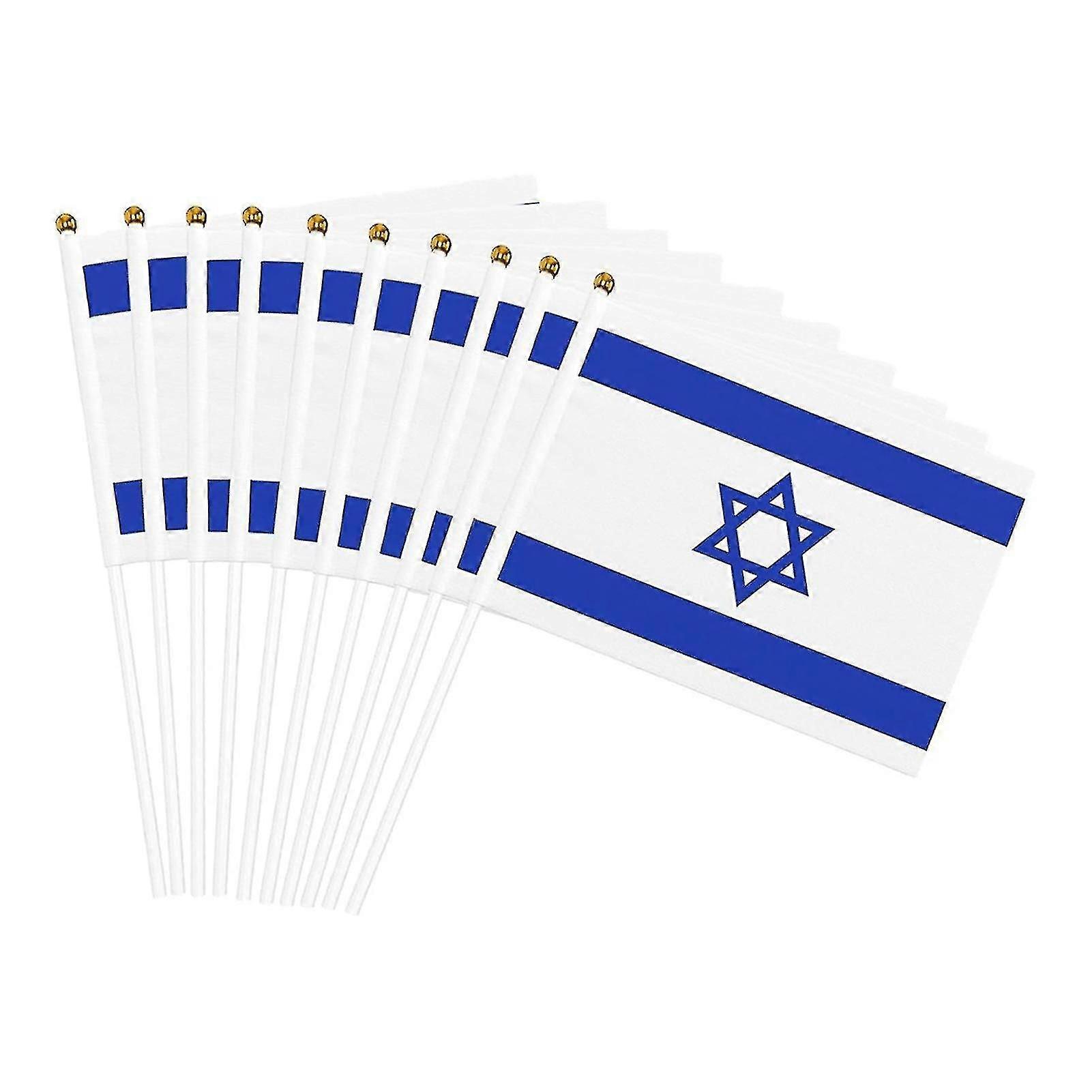 5/10/20/50/100pcs Handheld Israel Flag Portable Soft Smoothly Flags For Activity