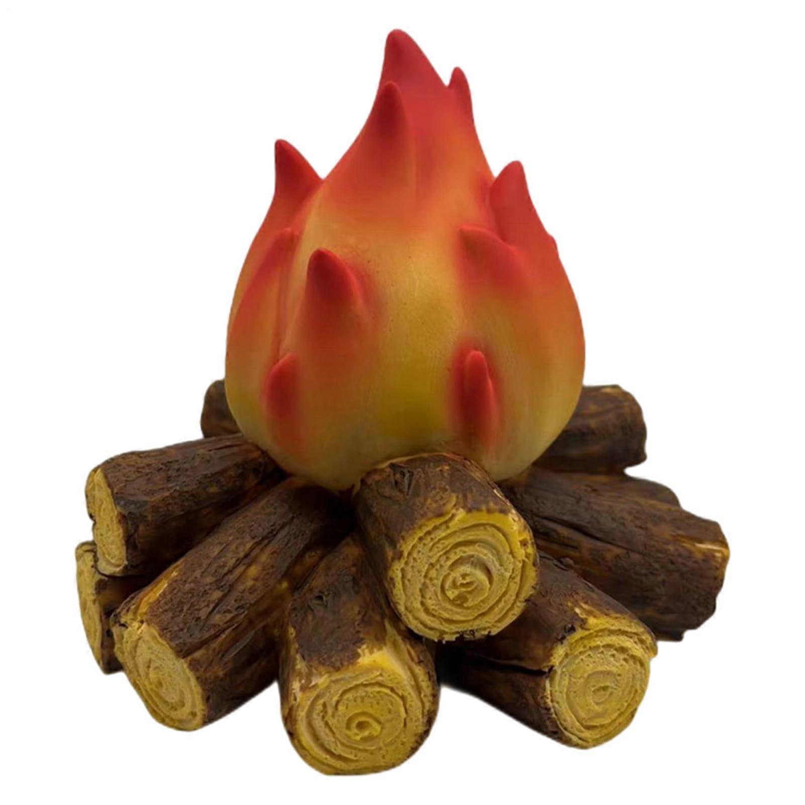 LED Simulation Charcoal Flame Lamp BatteryOperated Flameless Lantern Realistic Fireplace Mantle Decor Bedroom Lamp