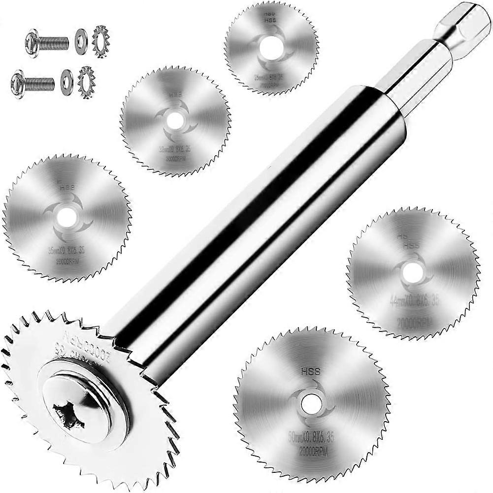 PVC Pipe Inside Cutter with Hex Shank, 5Pcs Saw Blades