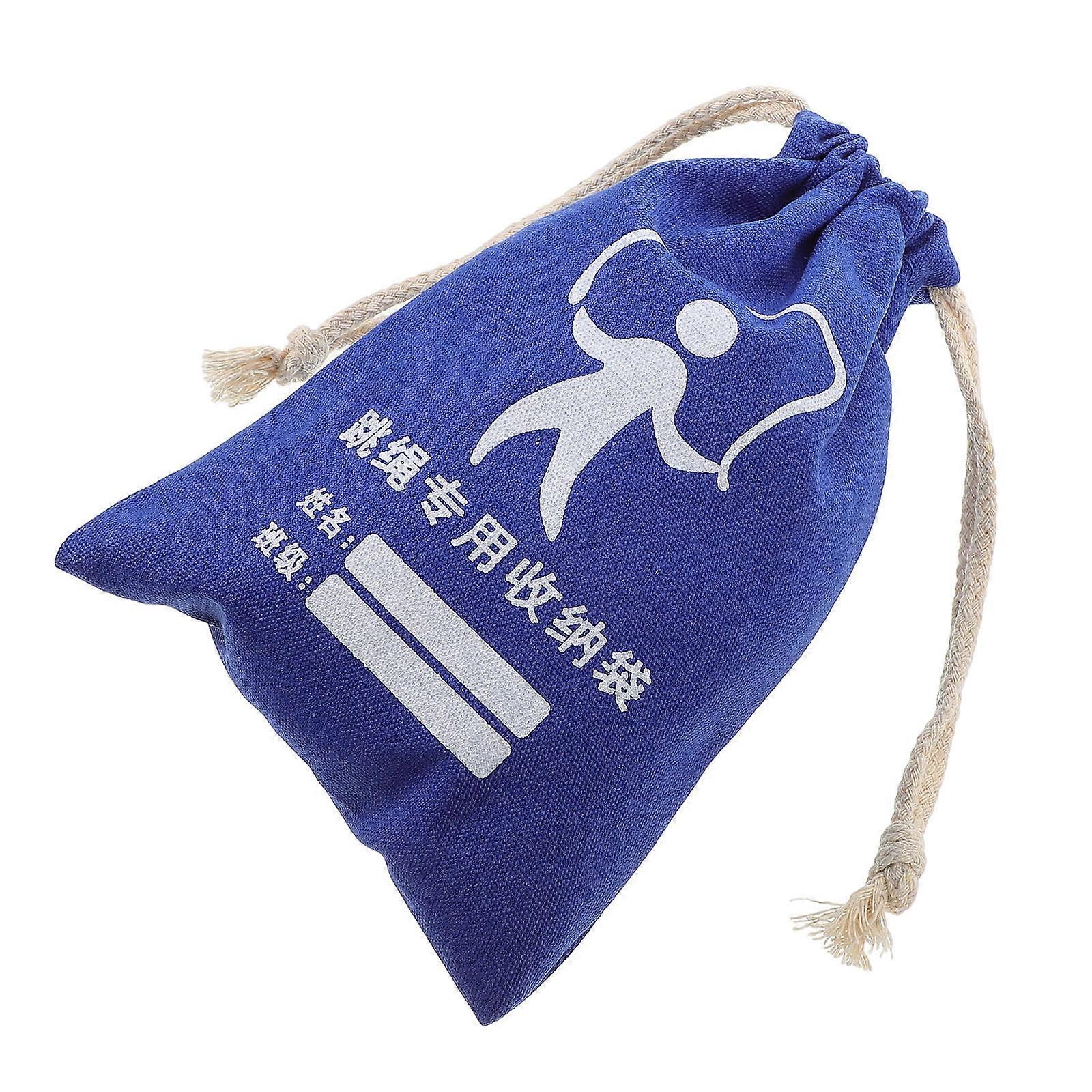 Skipping Rope Drawstring Bag Canvas for Water Cup Carrying Needs
