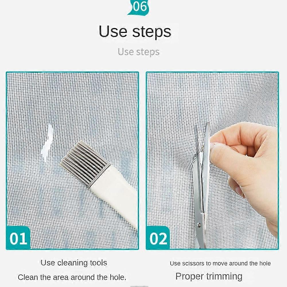 Screen Window Repair Patch Door Curtain Mosquito Net Mesh Patch Self-Adhesive Hole Patch Gray