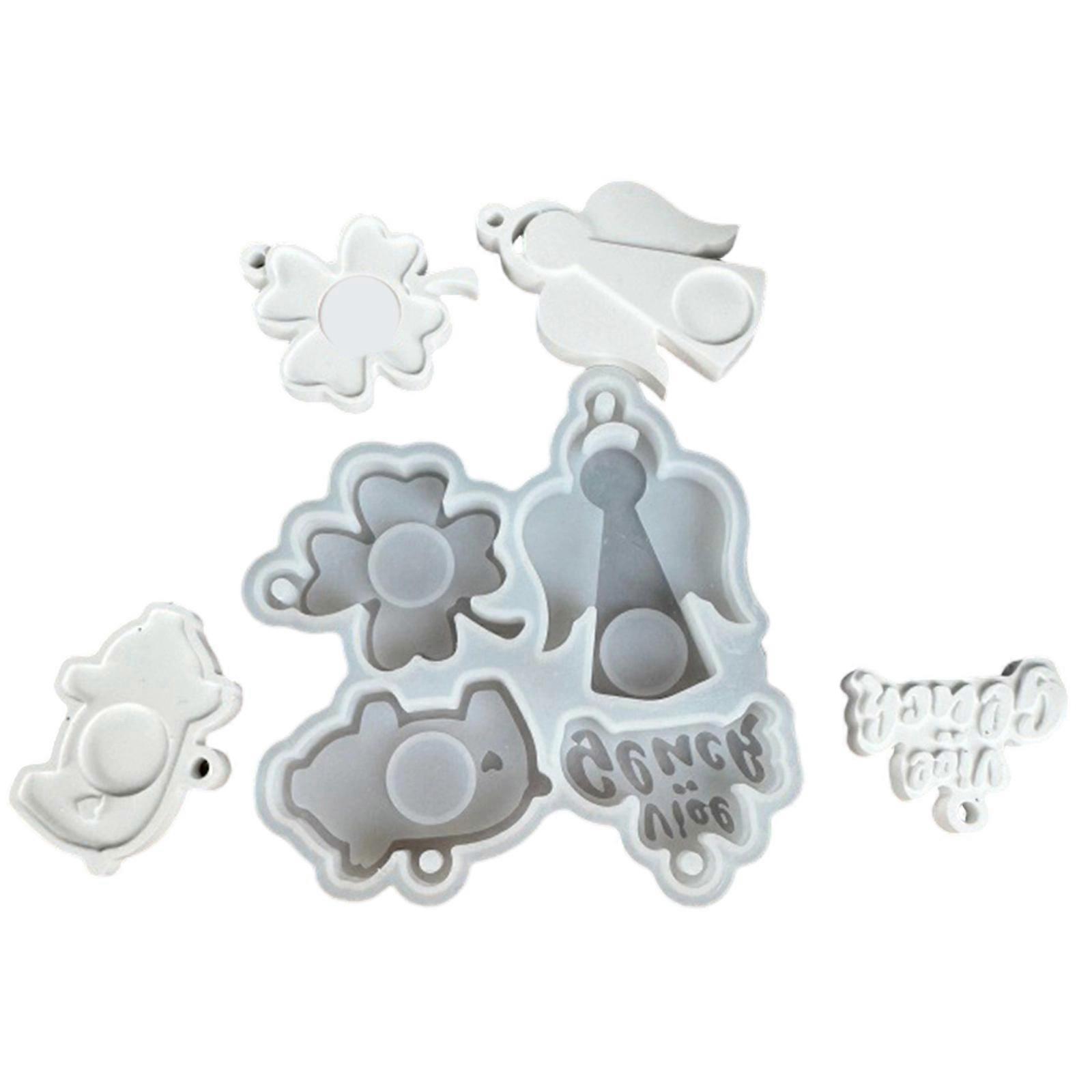 Easy to Use Silicone Mould for Craft Enthusiasts Making Angelic Heart Star Decorations with Multiple Materials Multicolor