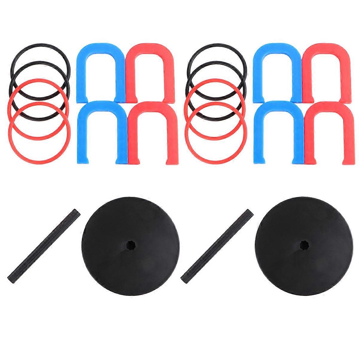Plastic Horseshoe Circular Throwing Rings Game for Kit 18Pcs