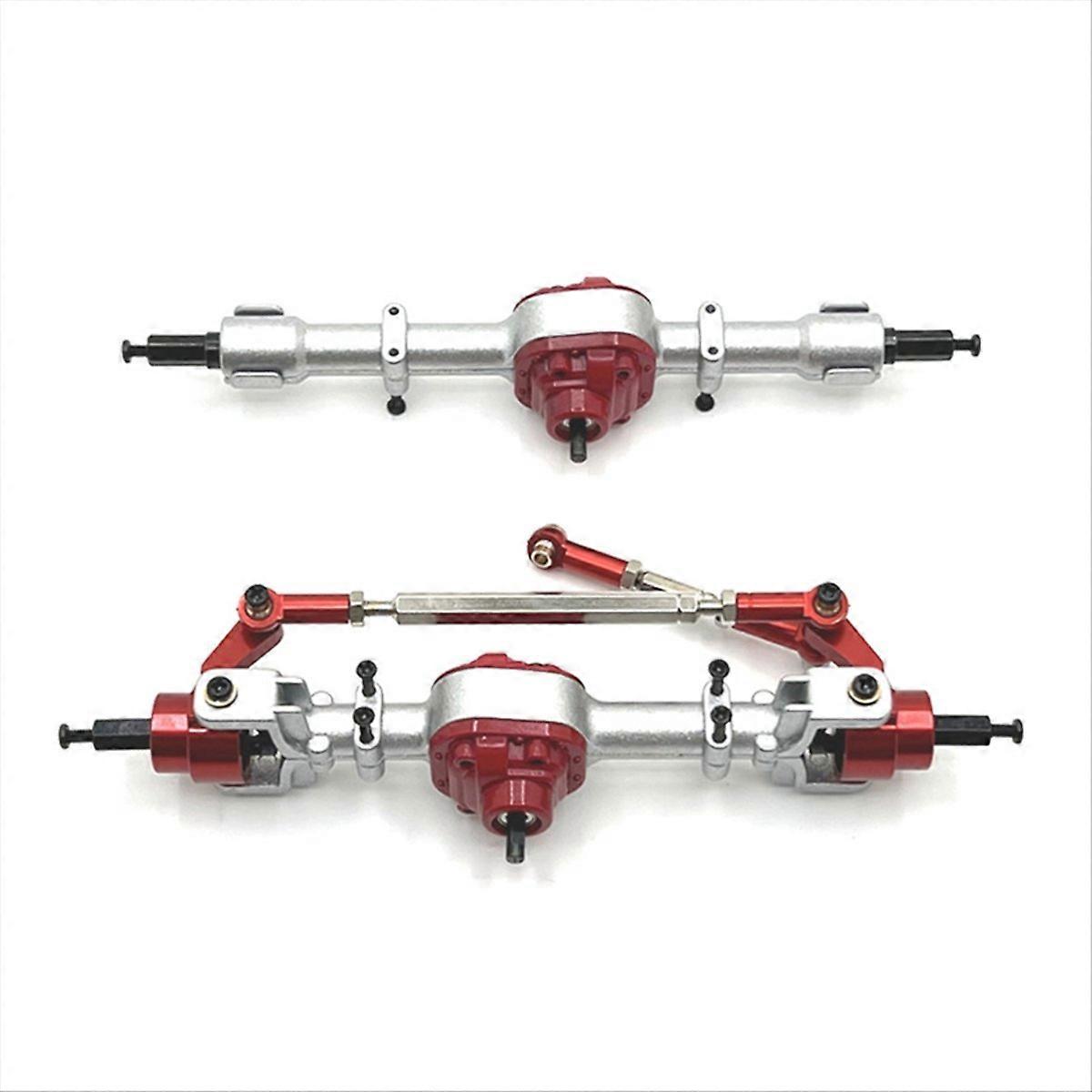 Front & Rear Axle Assy for MNMODEL 1/12 MN82 LC79 MN78 RC Car, Red