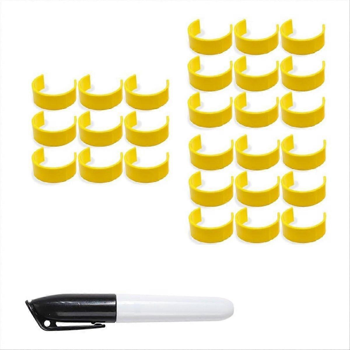 Medicine Bottle Label Clips with Marker for Easy Identification,