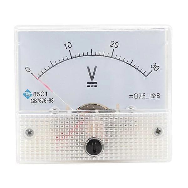 85C1 Analog Panel Meter Voltmeter DC Volt Voltage Meter DC 0-30V