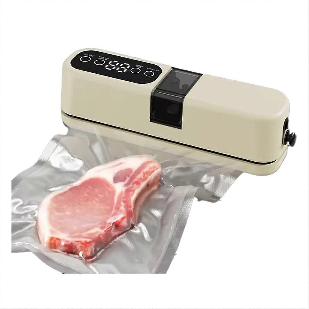 Mini Wireless Automatic Vacuum Sealer Portable Home Use Beige