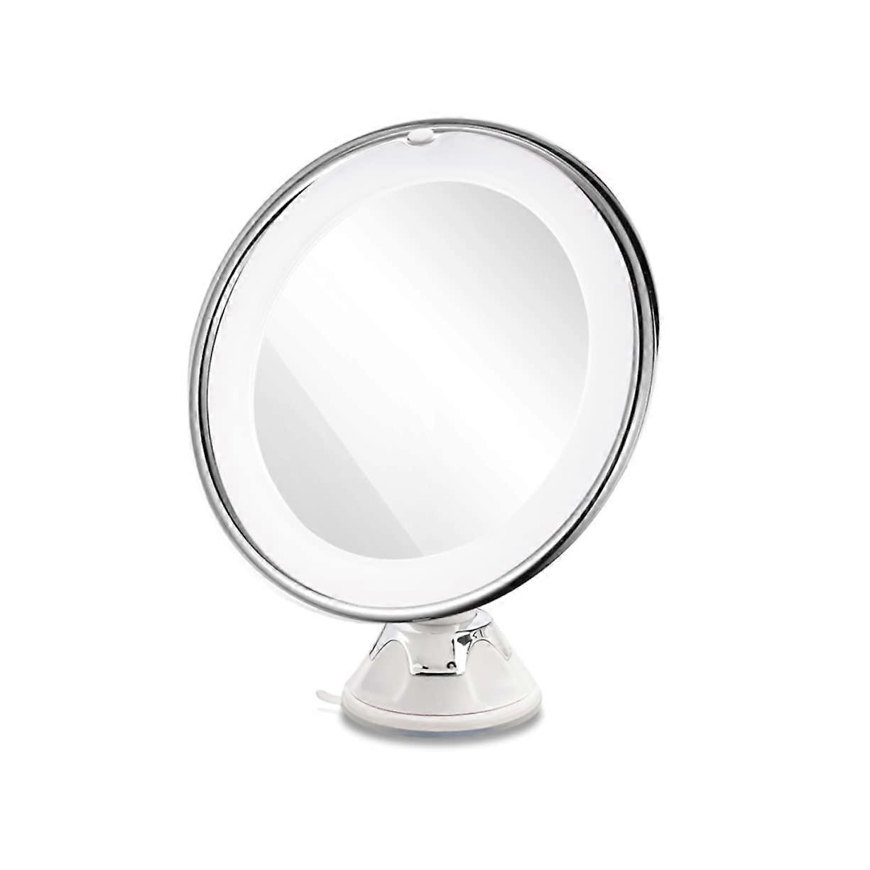 LED Makeup Mirror with 10x Magnification for Bathroom Countertop and Vanity Grooming