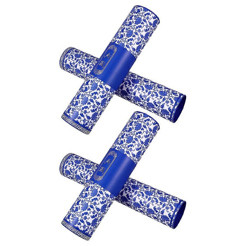 Blue Drawing Tubes for Artwork Storage 2Pcs Telescoping Paper Tubes